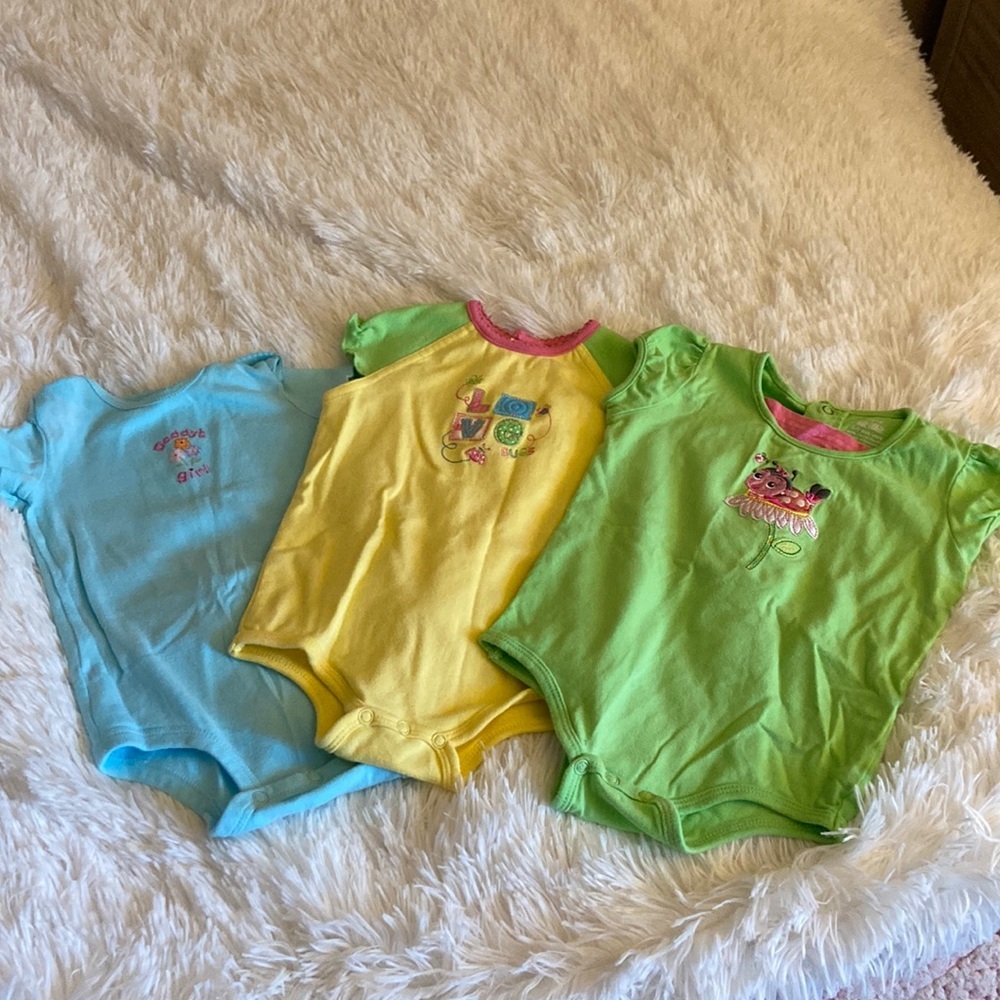 Bundle of 3 baby girl onesies!